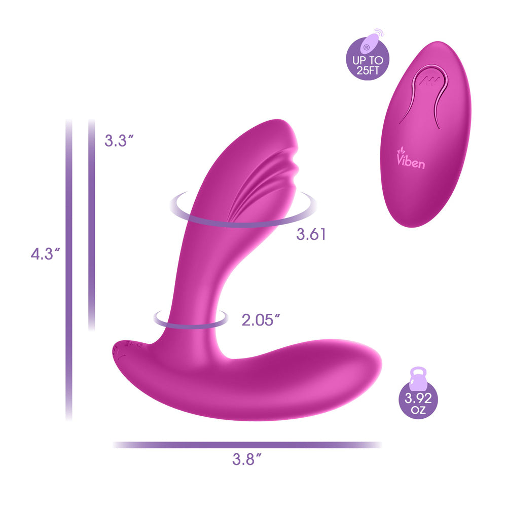 Epiphany Dual Motor Clitoral Rollerball Panty Vibe - Berry