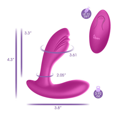 Epiphany Dual Motor Clitoral Rollerball Panty Vibe - Berry