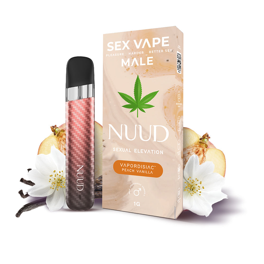 NUUD Male Vapordisiac Peach Vanilla Disposable Vape Pen – Light Pink