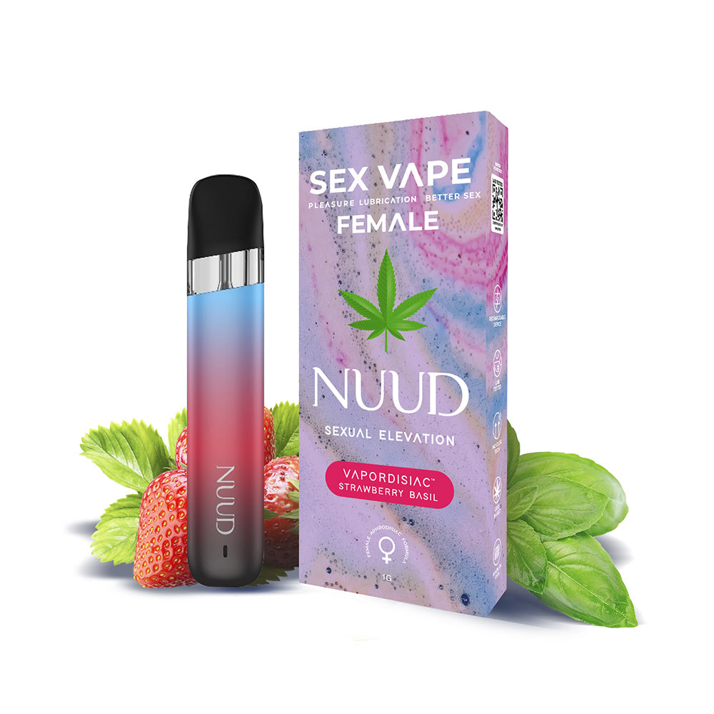 NUUD Vapordisiac Strawberry Basil Disposable Vape Pen – Multi-Color