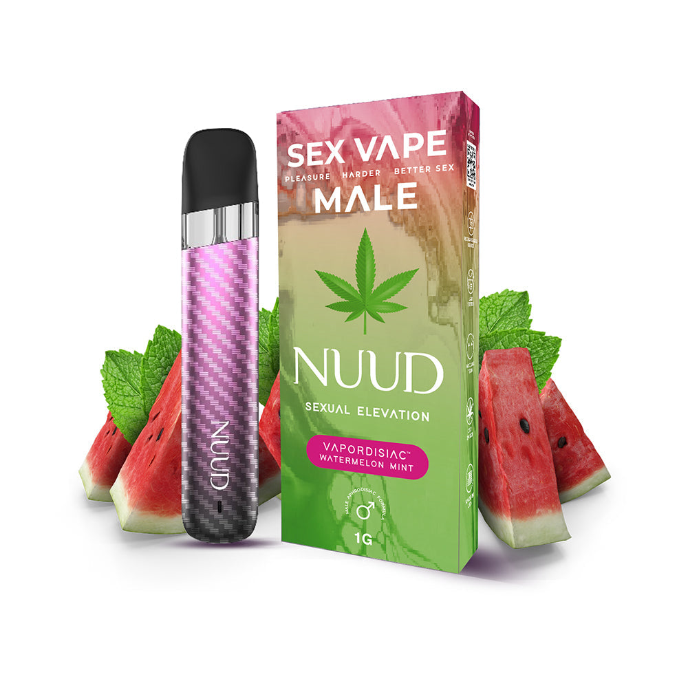 NUUD MALE VAPORDISIAC Watermelon Mint Disposable Vape Pen - Hot Pink