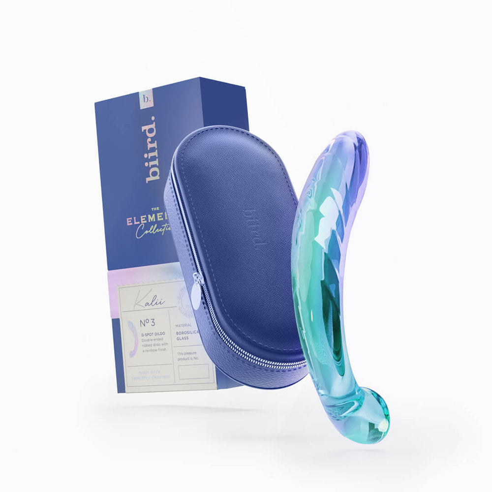 Biird Kalii Glass G-Spot Dildo – Teal