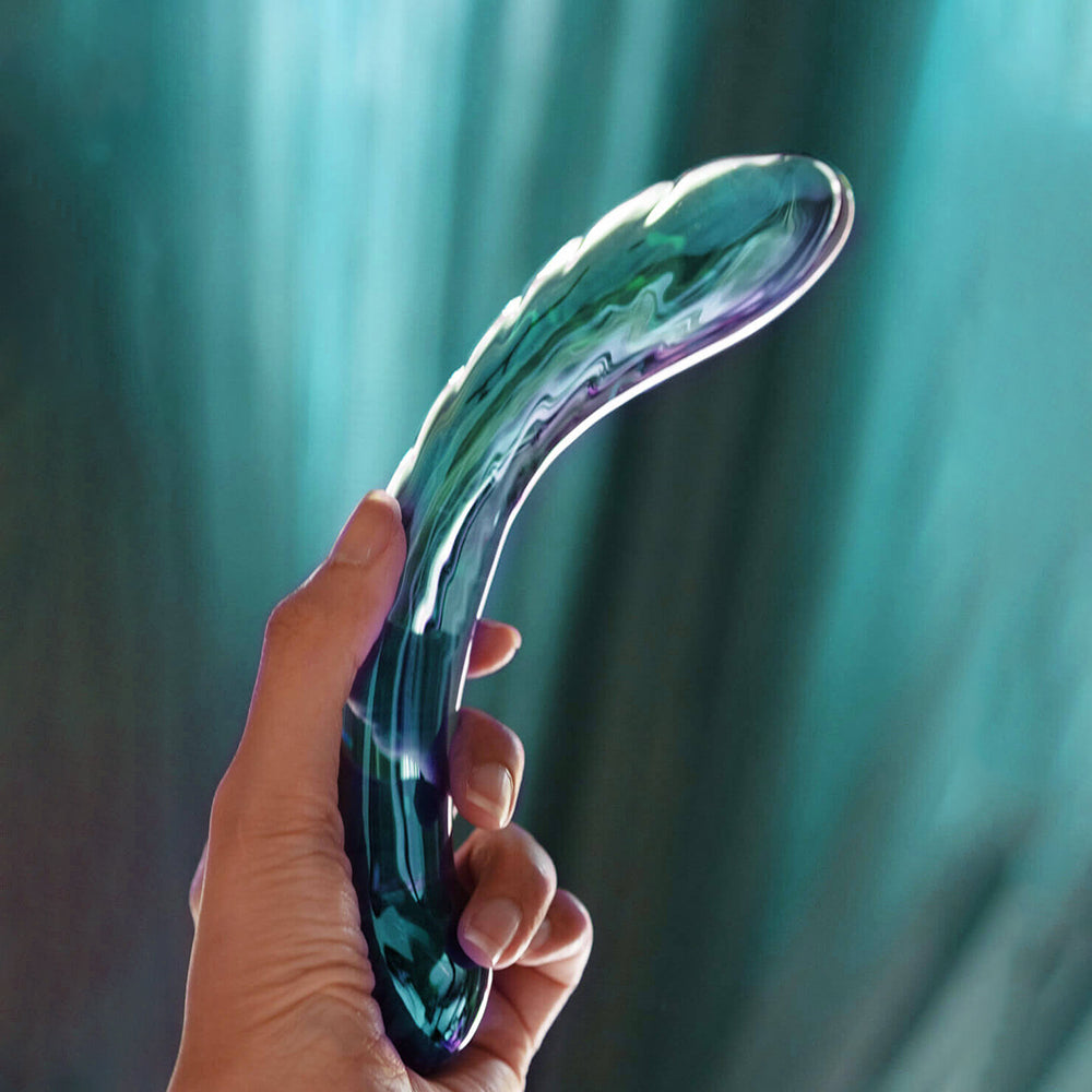 Biird Kalii Glass G-Spot Dildo – Teal