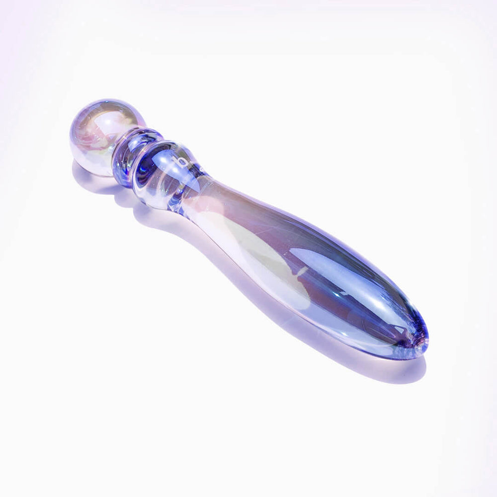 Biird Cecii Beaded Glass Dildo – Light Purple – Handcrafted for Temperature Play
