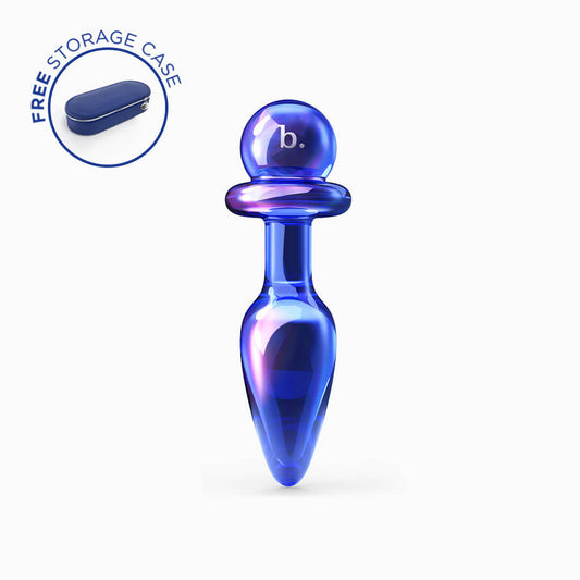 Biird Anii Glass Anal Plug – Purple – Hypoallergenic Borosilicate Glass