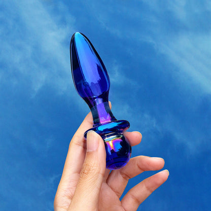 Biird Anii Glass Anal Plug – Purple – Hypoallergenic Borosilicate Glass