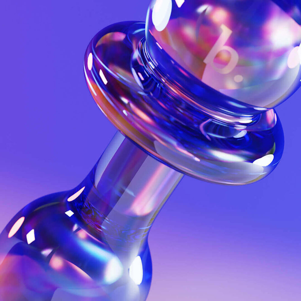 Biird Anii Glass Anal Plug – Purple – Hypoallergenic Borosilicate Glass