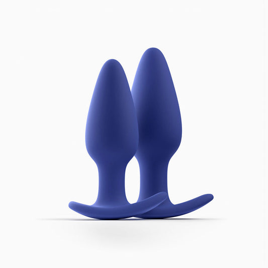 Biird Regii 2-Piece Anal Plug Set – Blue – Silicone