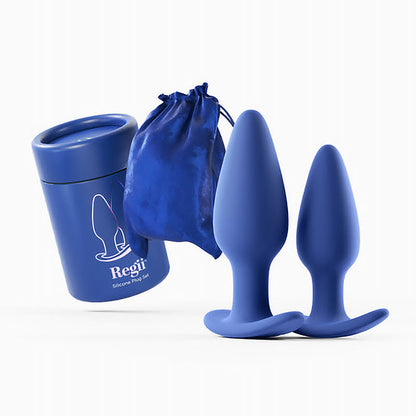 Biird Regii 2-Piece Anal Plug Set – Blue – Silicone