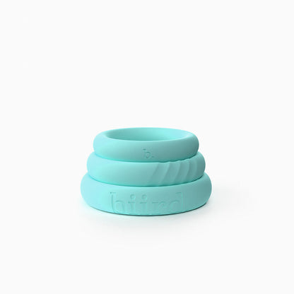 Biird Riin 3-Piece C-ring Set – Teal Silicone Penis Rings