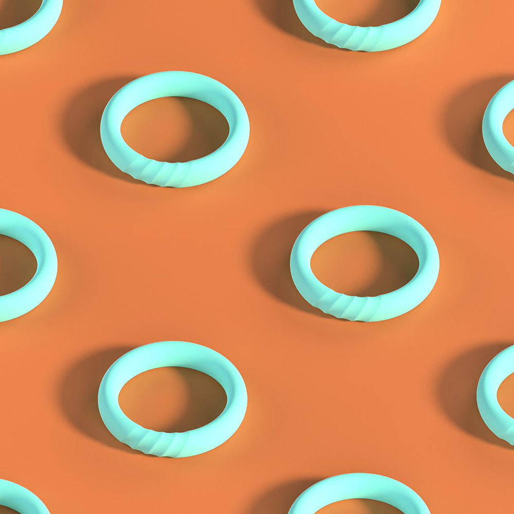 Biird Riin 3-Piece C-ring Set – Teal Silicone Penis Rings