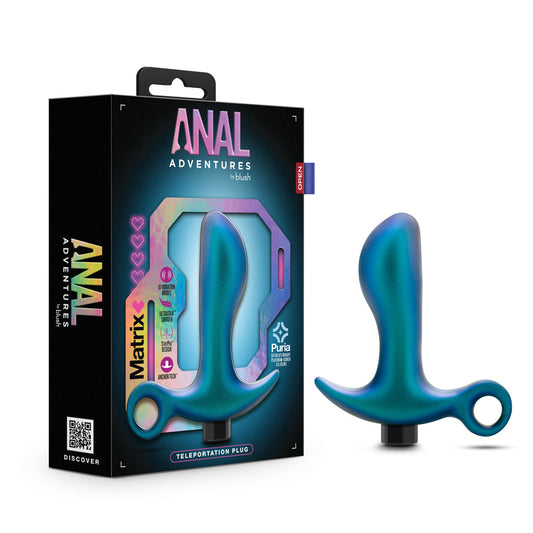Blush Anal Adventures Matrix Teleportation Plug – Prostate Stimulator – Lunar Blue
