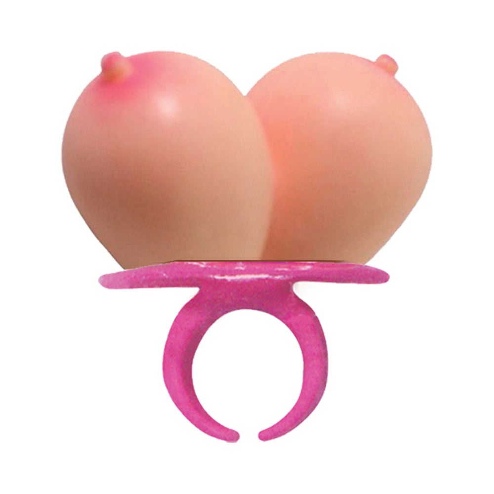 Hott Products Boobie Ring Pop Lollipop Display - Vanilla Flavor - 12 Pieces