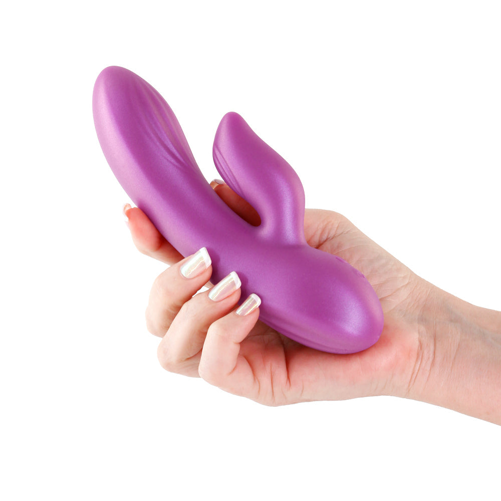 Seduction Angel Metallic Magenta Rabbit Vibrator with Dual Motors