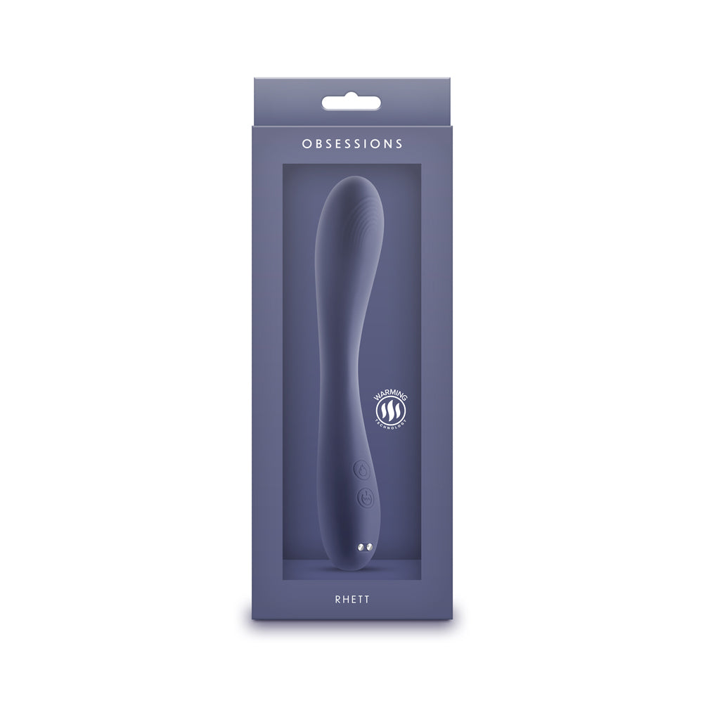 Obsessions Rhett Dark Blue Silicone Vibrator with Heating Function