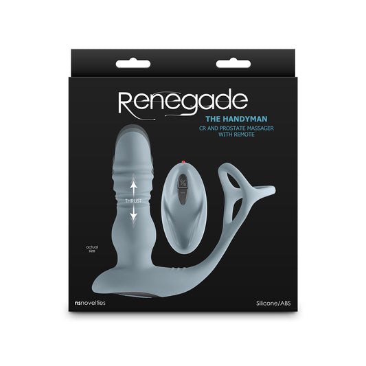 Renegade The Handyman Cock Ring and Massager – Gray
