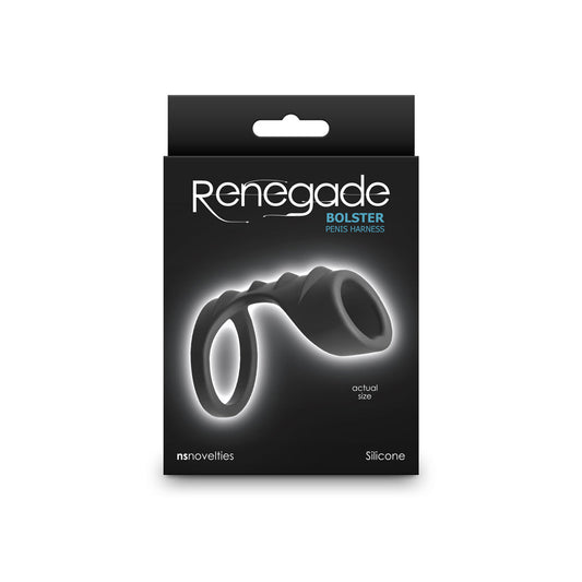 Renegade Bolster Cock Ring – Black Silicone