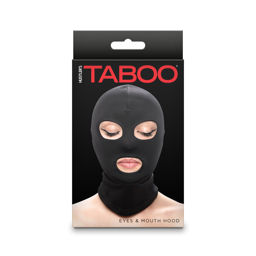 Hustler Taboo Eyes and Mouth Hood – Black