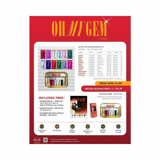 Blush Oh My Gem Merchandising Kit - Assorted Colors - Silicone Display Set