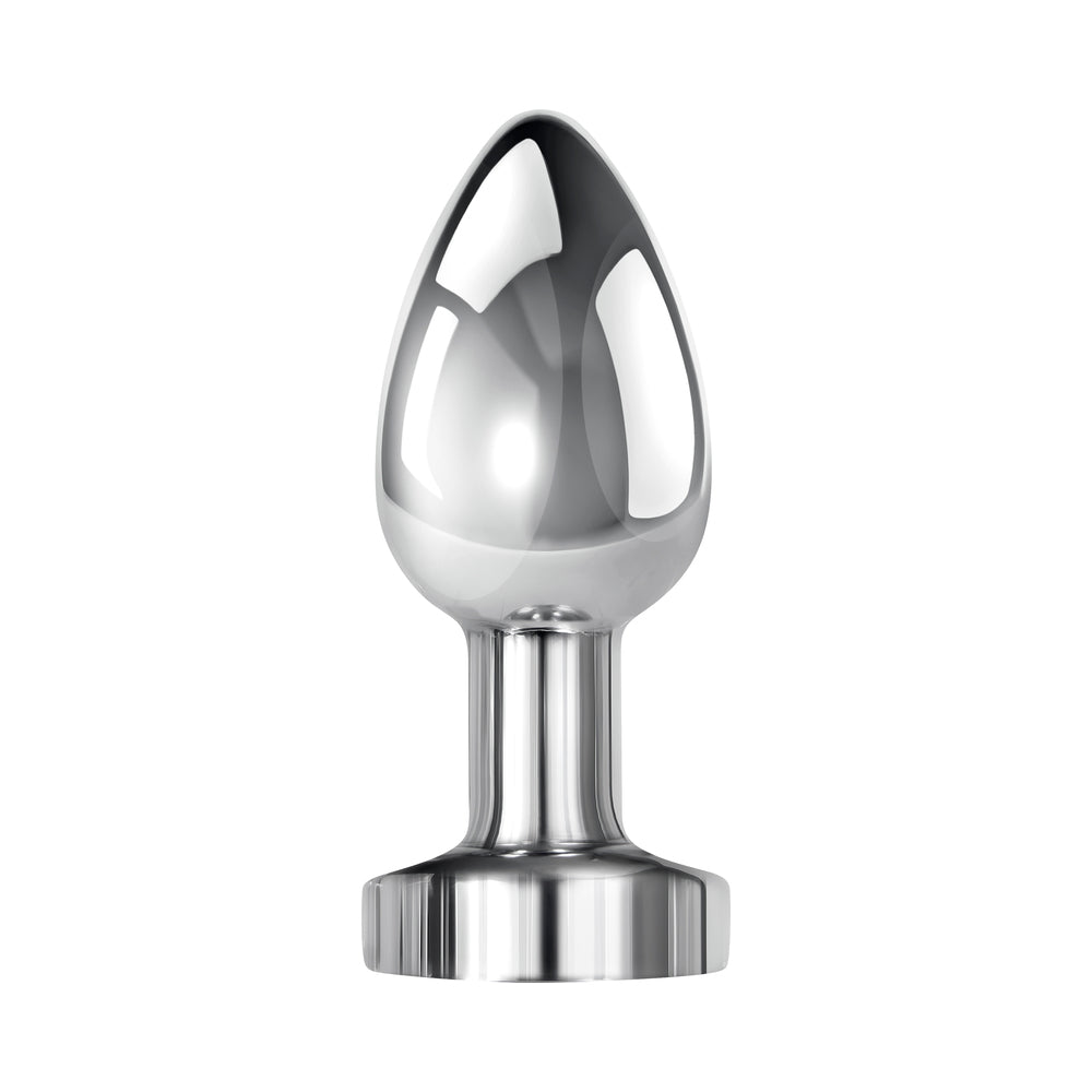 Gender X Rockin' Metal Plug XL Rechargeable Vibrating Anal Plug with 7 Speeds - Silver