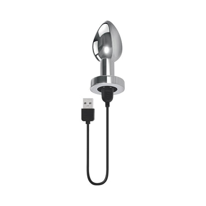 Gender X Rockin' Metal Plug XL Rechargeable Vibrating Anal Plug with 7 Speeds - Silver