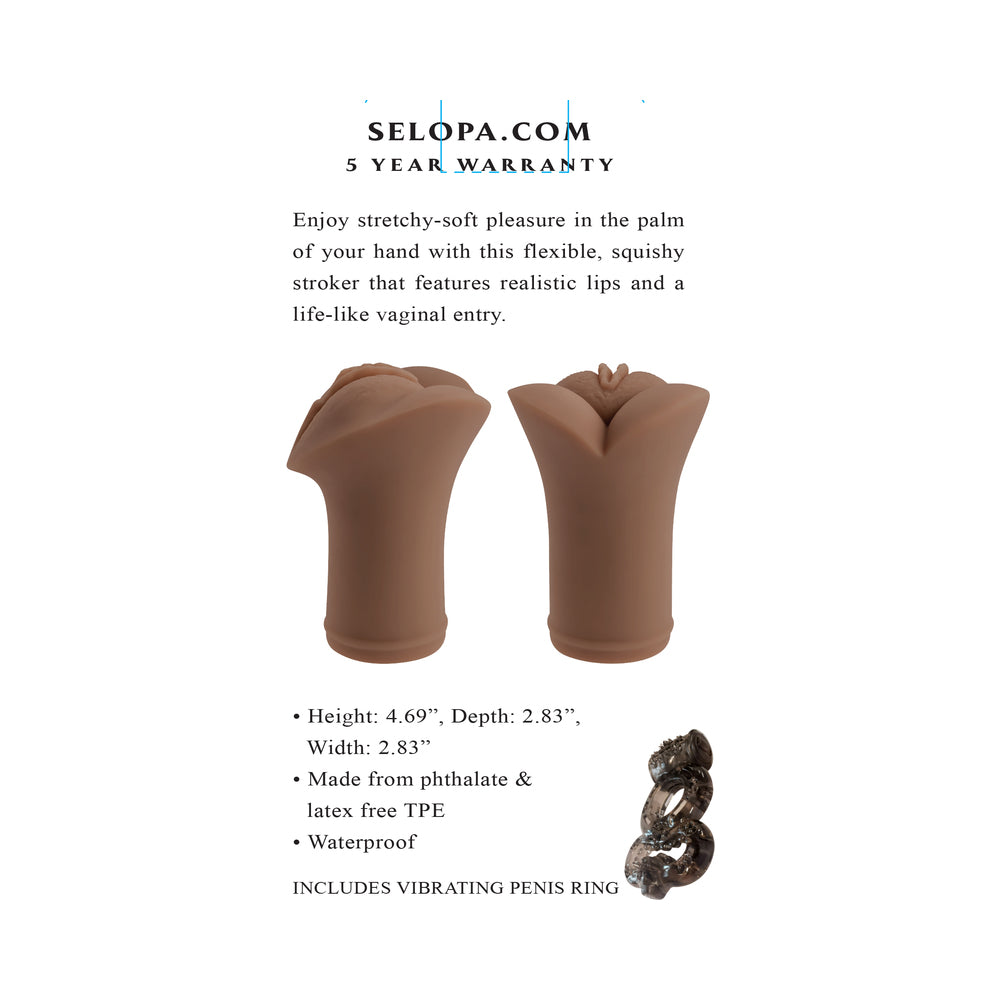 Selopa Pocket Pleaser Stroker – Life-like Stroker – Brown