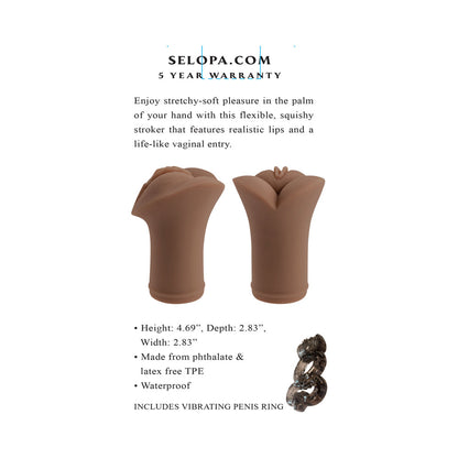Selopa Pocket Pleaser Stroker – Life-like Stroker – Brown