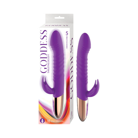 Nasstoys Goddess Thrusting Delight Rechargeable Dual-Stimulator – Purple