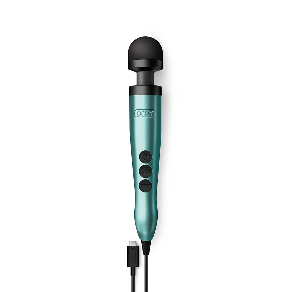Doxy USB-C Wand Personal Massager – Turquoise – Powerful Vibrations