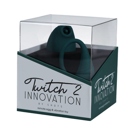 Shots Twitch 2 Rechargeable Suction and Flapping Vibrator - Forest Green