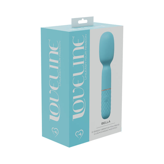 LoveLine Bella Mini-Wand Vibrator with 10 Speed Modes – Blue