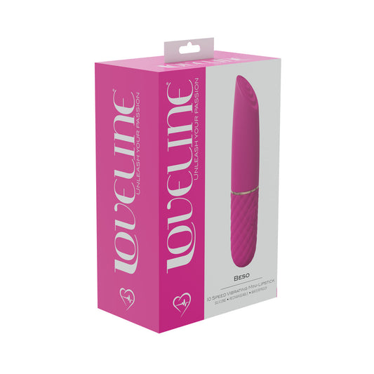 LoveLine Beso 10 Speed Vibrating Mini-Lipstick - Pink