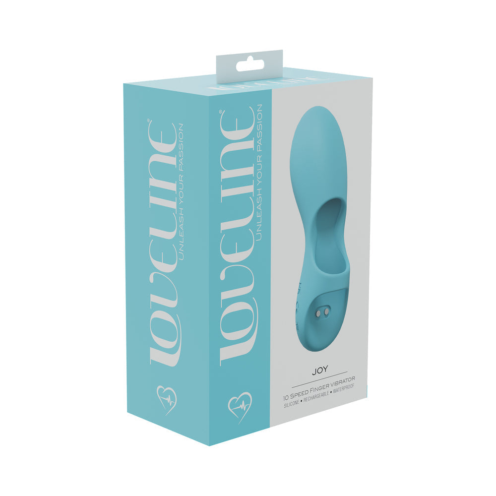 LoveLine Joy 10 Speed Finger Vibe – Silicone Rechargeable Waterproof Blue
