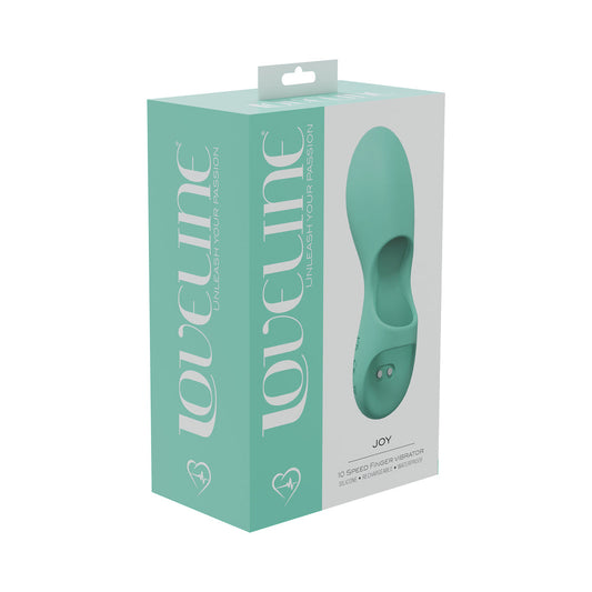 LoveLine Joy 10 Speed Finger Vibe – Green Silicone Rechargeable Vibrator