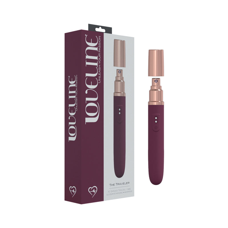 LoveLine The Traveler Rechargeable Vibrator – Burgundy