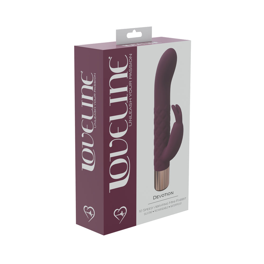 LoveLine Devotion Mini-Rabbit Vibrator – Burgundy – Waterproof