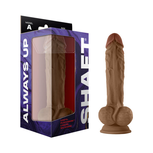Shaft Model A Dual Density Silicone Dildo with Balls – Tan