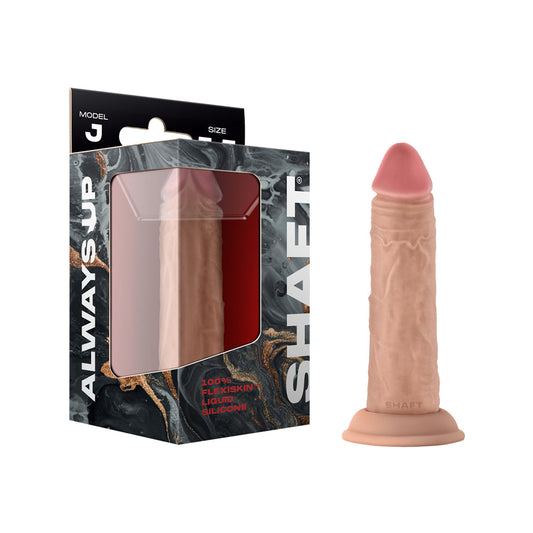 Shaft Model J Dual Density Silicone Dildo - Vanilla