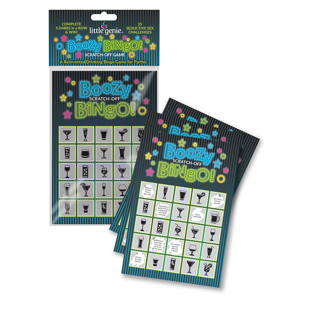 Little Genie Boozy Bingo Drinking Truth-or-Dare Game - Multi-Color