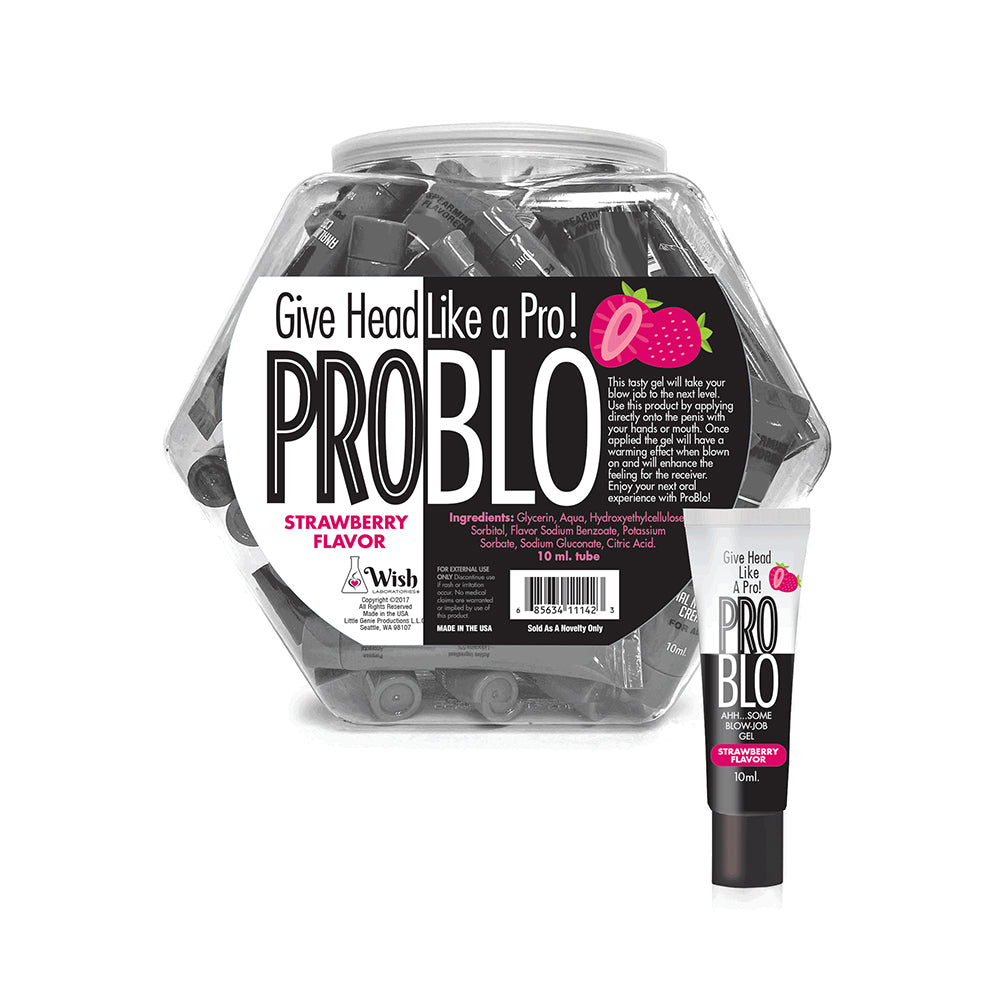 Pro Blo Oral Pleasure Gel Strawberry Flavor 10 ml – Clear Gel