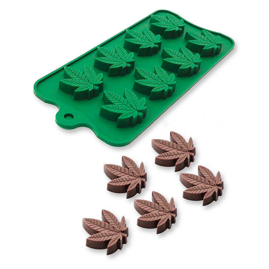 Little Genie Cannabis Silicone Mold for Chocolates and Candy – Green