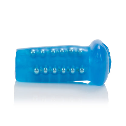 CalExotics Beaded Masturbator – Soft and Stretchy, Blue