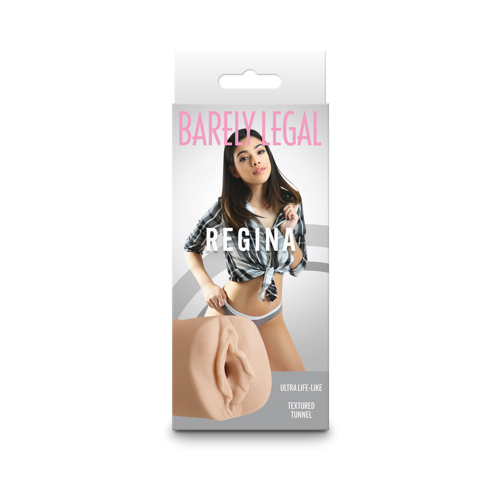 NS Novelties Barely Legal Regina Stroker - Textured TPR - Vanilla/Ivory/Beige