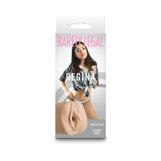 NS Novelties Barely Legal Regina Stroker - Textured TPR - Vanilla/Ivory/Beige
