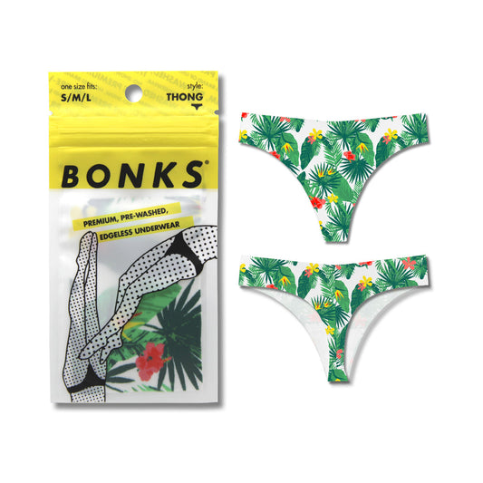 Bonks Tropic Like It’s Hot Seamless Thong – Green