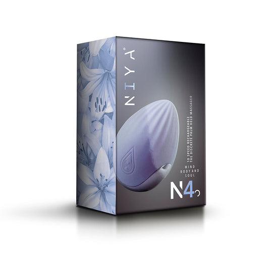NIYA 4 Palm Held Massager – Rechargeable Silicone Massager – Cornflower