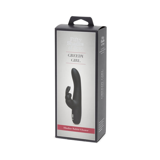 Fifty Shades of Grey Greedy Girl Slimline Rabbit Vibrator – Black
