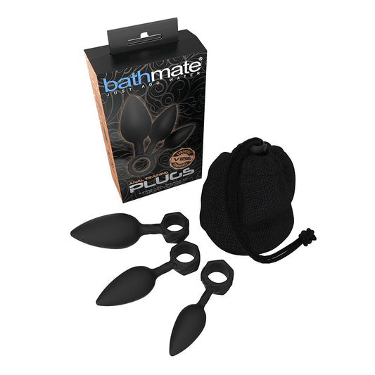 Bathmate Anal Training Plugs 4-Piece Kit – Black Silicone Training Plugs