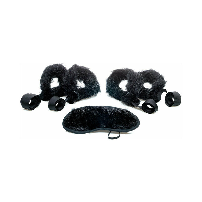 Foxtails Five Piece Faux Mink Fur Love Bond Kit – Black