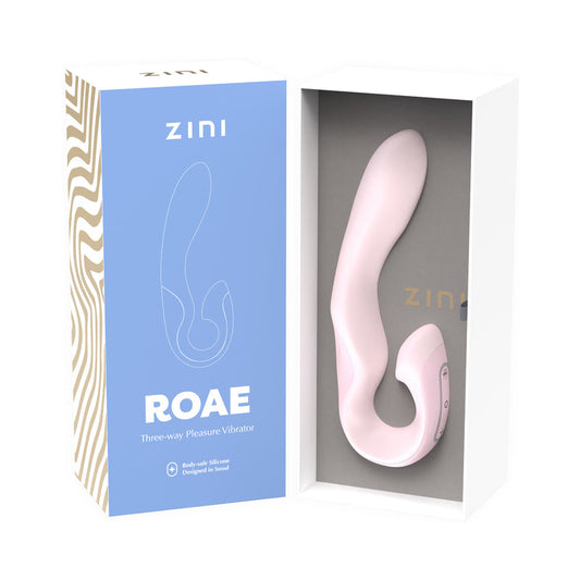 Zini Roae Pink Three-Way Precision Rabbit Vibrator – Light Pink
